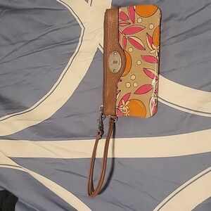 FOSSIL KEY-PER COATED CANVAS WRISTLET